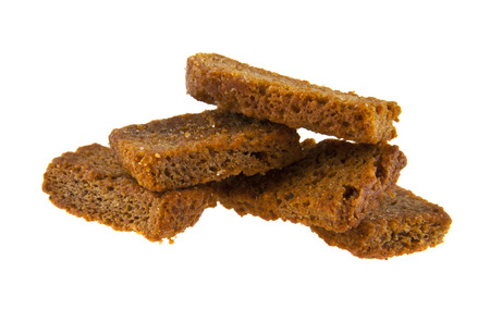 bread crumbs isolated on the white backgroundの写真素材