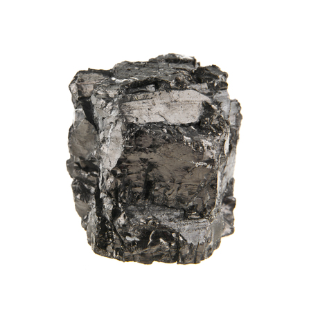 coal isolated on white background closeupの写真素材