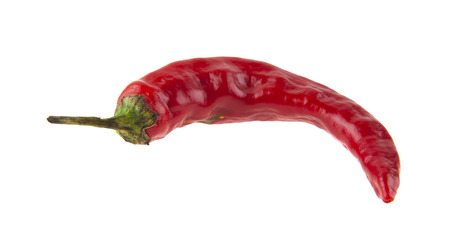 red pepper isolated on white background closeup
