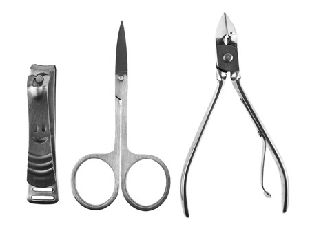 Manicure set isolated on white background