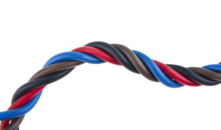 Wires isolated on white background