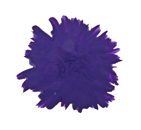 purple nail Polish isolated on white backgroundの写真素材