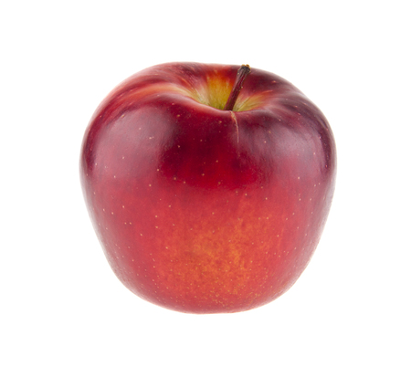 red apples isolated on white background closeupの写真素材