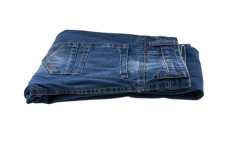 jeans isolated on white background closeupの写真素材