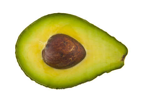 food with fresh organic avocado isolated on white backgroundの写真素材