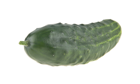 green cucumbers isolated on white backgroundの写真素材
