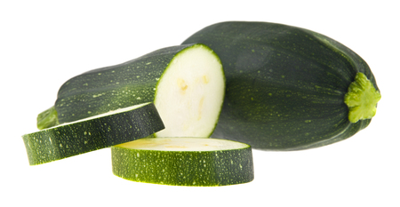zucchini isolated on white backgroundの写真素材