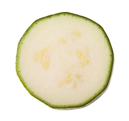 zucchini isolated on white backgroundの写真素材