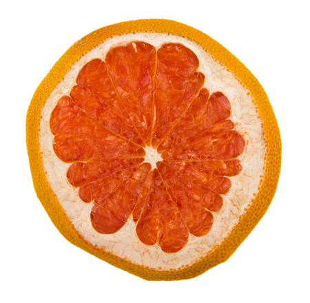 dried grapefruit isolated on white backgroundの写真素材