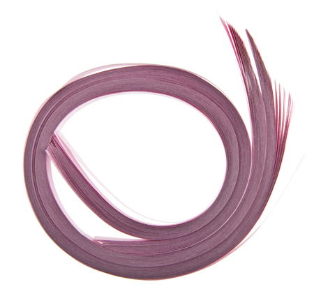 strips of pink paper isolated on white backgroundの写真素材