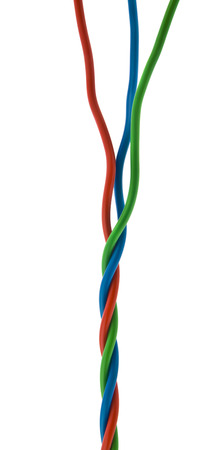 wires isolated on white backgroundの写真素材