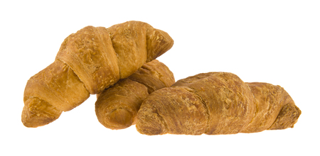 Croissants isolated on whiteの写真素材