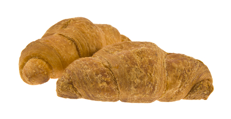 Croissants isolated on whiteの写真素材