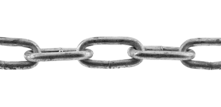 Metal chain isolated on whiteの写真素材