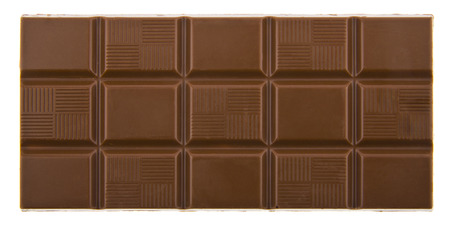 Chocolate bar isolated on whiteの写真素材