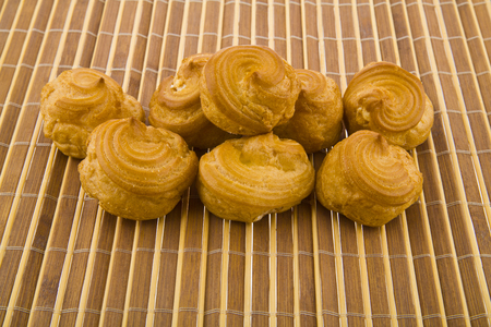 Eclairs isolated on whiteの写真素材
