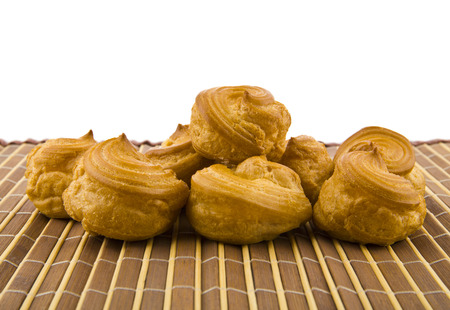 Eclairs isolated on whiteの写真素材
