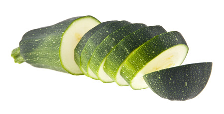 Zucchini isolated on whiteの写真素材
