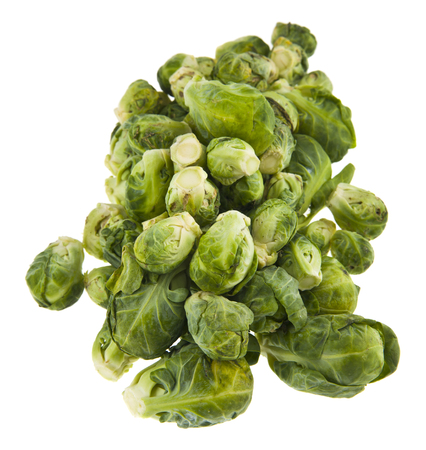 Brussels sprouts isolated on whiteの写真素材