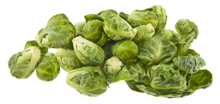 Brussels sprouts isolated on whiteの写真素材