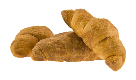 Croissants isolated on whiteの写真素材