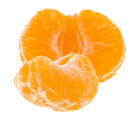tangerines isolated on white backgroundの写真素材