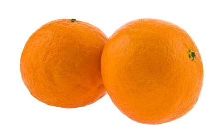 tangerines isolated on white backgroundの写真素材