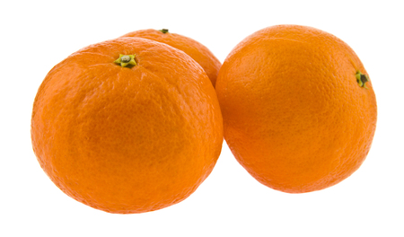 tangerines isolated on white backgroundの写真素材