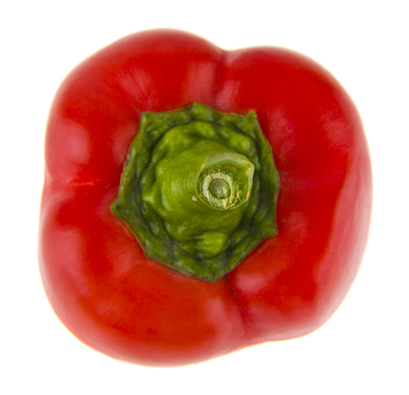 Red pepper isolated on whiteの写真素材