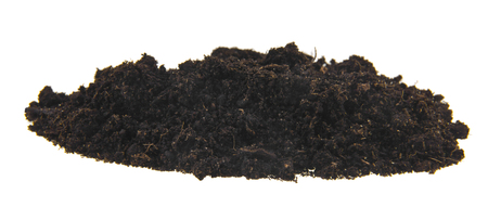 pile of ground isolated on white backgroundの写真素材