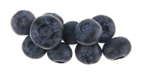 blueberry berries isolated on white backgroundの写真素材