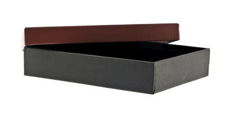 black box for gift isolated on white backgroundの写真素材