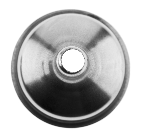 metal funnel for pouring liquid isolated on white backgroundの写真素材