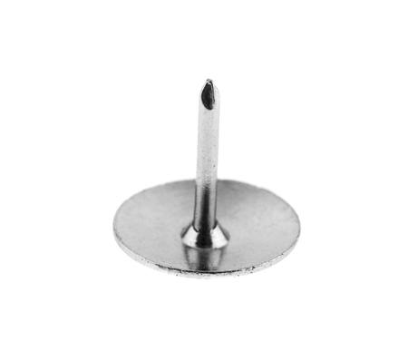 metal buttons for paper isolated on white backgroundの写真素材