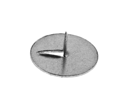 metal buttons for paper isolated on white backgroundの写真素材