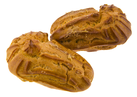 eclairs isolated on white backgroundの写真素材
