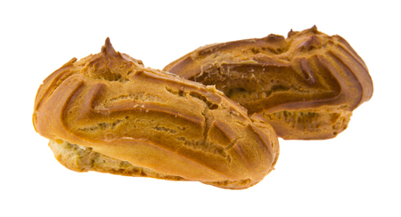 eclairs isolated on white backgroundの写真素材