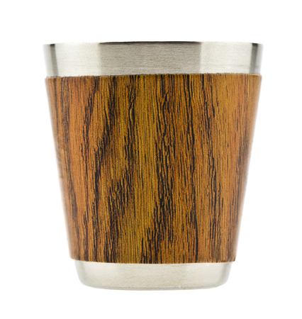 metal cup isolated on white backgroundの写真素材