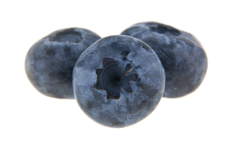 blueberry berries isolated on white backgroundの写真素材