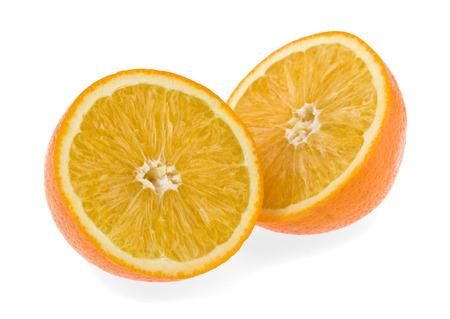 oranges isolated on white backgroundの写真素材
