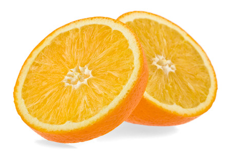 oranges isolated on white backgroundの写真素材