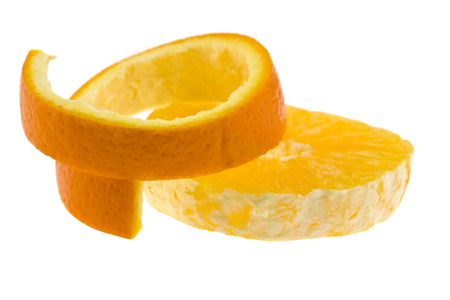 oranges isolated on white backgroundの写真素材