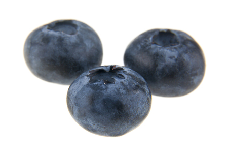 blueberries isolated on white backgroundの写真素材