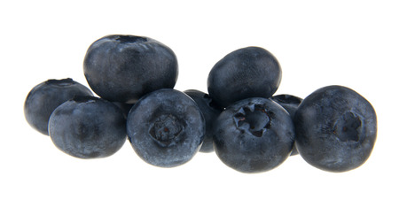 blueberries isolated on white backgroundの写真素材