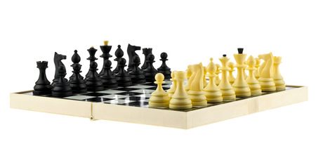 chess isolated on white backgroundの写真素材