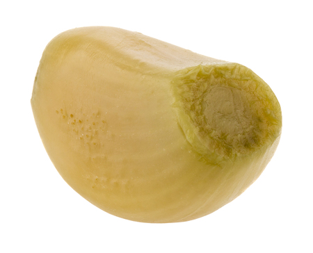 garlic isolated on white background close up.の写真素材