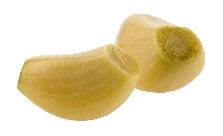 garlic isolated on white background close up.の写真素材