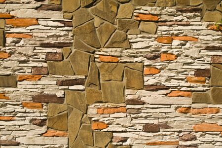 Mosaic brick wall texture as background.の写真素材