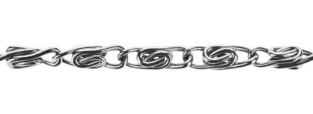 Metal chain isolated on a white background.の写真素材