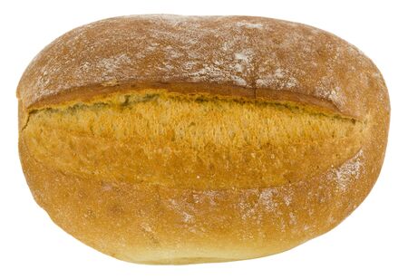 Bread isolated on a white background. View from above.の写真素材